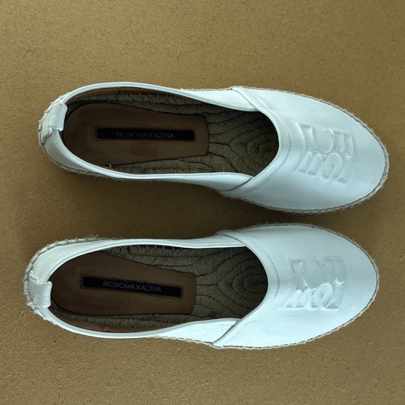 Updated Espadrille by BCBGMAXAZRIA: Handmade Leather Size 37 NWOT TINY DAMAGE - Picture 6 of 9